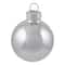 10ct. 1.75" Silver Shiny and Matte Glass Ball Christmas Ornaments